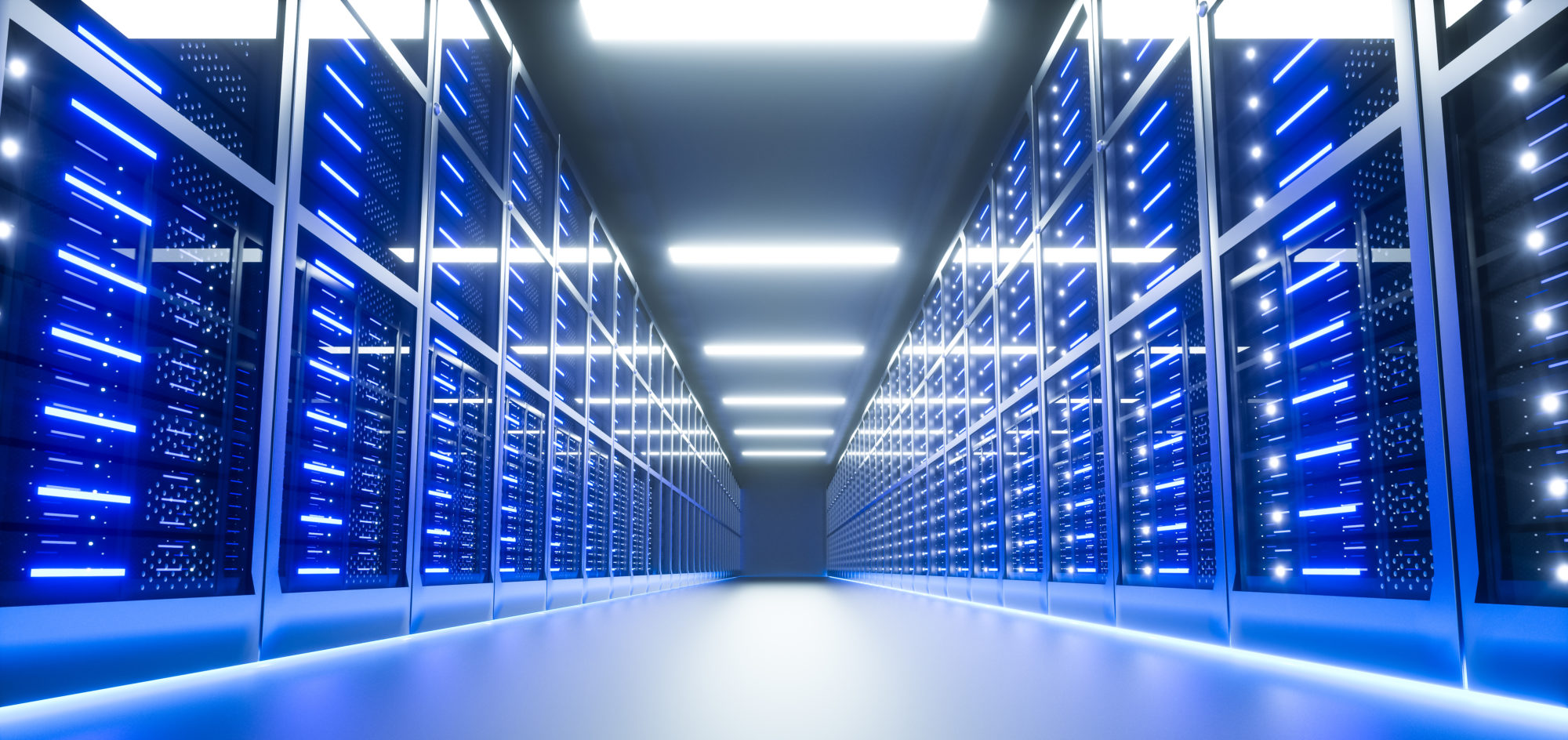 Server Room Interior In Datacenter